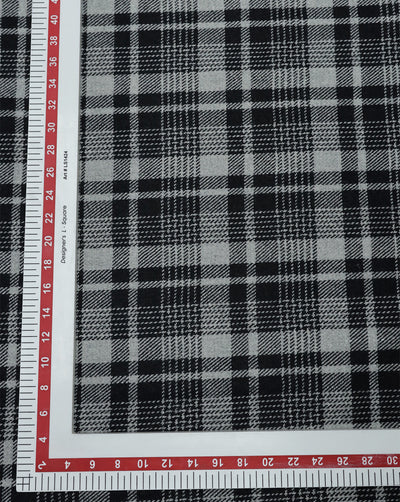CHECKS WOOLEN TWEED FABRIC ( WIDTH 54 INCHES )