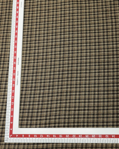 CHECKS WOOLEN TWEED FABRIC ( WIDTH 54 INCHES )