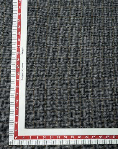 CHECKS WOOLEN TWEED FABRIC ( WIDTH 54 INCHES )