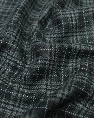 CHECKS WOOLEN TWEED FABRIC ( WIDTH 54 INCHES )