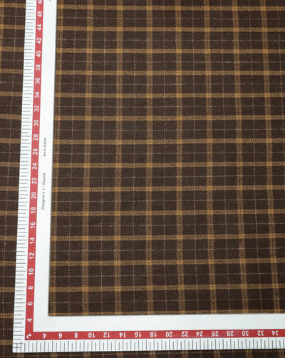 CHECKS WOOLEN TWEED FABRIC ( WIDTH 54 INCHES )
