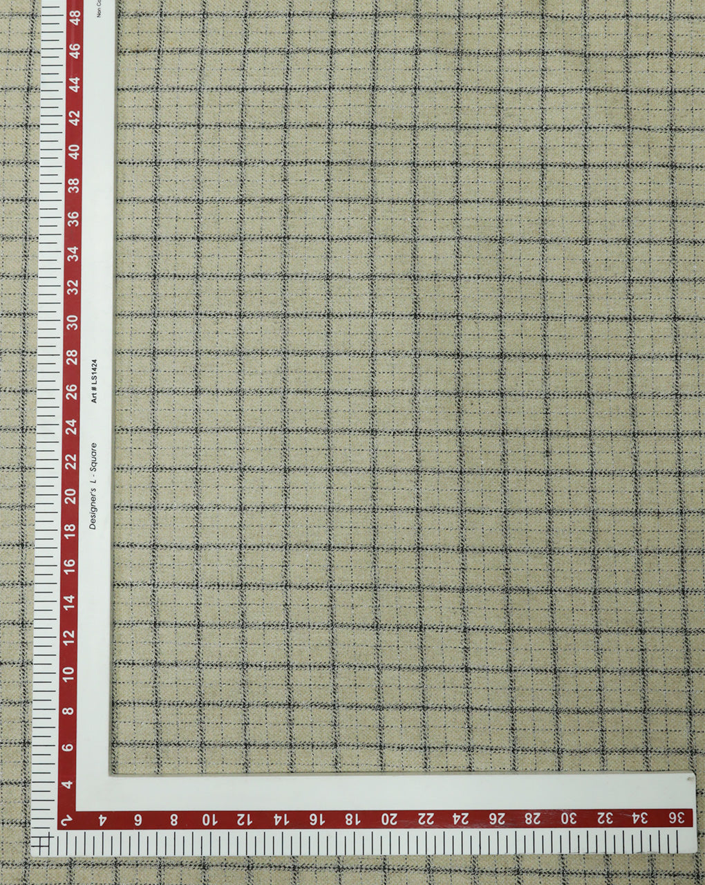 CHECKS WOOLEN TWEED FABRIC ( WIDTH 54 INCHES )