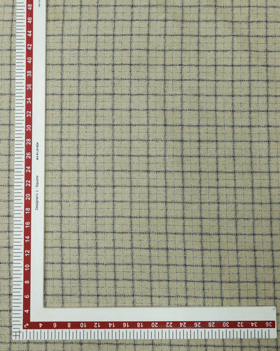 CHECKS WOOLEN TWEED FABRIC ( WIDTH 54 INCHES )