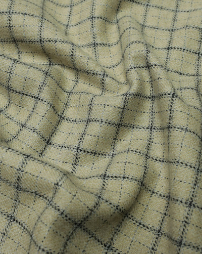 CHECKS WOOLEN TWEED FABRIC ( WIDTH 54 INCHES )