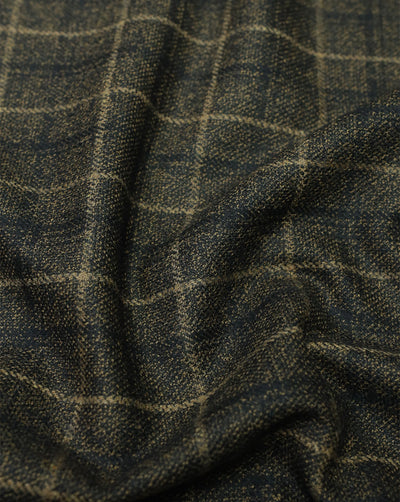 CHECKS WOOLEN TWEED FABRIC ( WIDTH 54 INCHES )