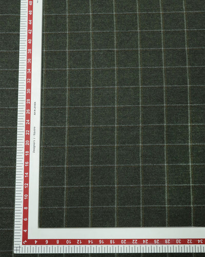 CHECKS WOOLEN TWEED FABRIC ( WIDTH 54 INCHES )
