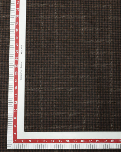 CHECKS WOOLEN TWEED FABRIC ( WIDTH 54 INCHES )