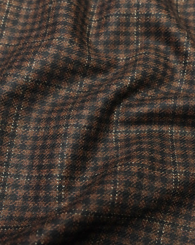 CHECKS WOOLEN TWEED FABRIC ( WIDTH 54 INCHES )