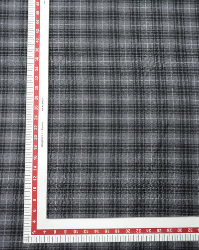 CHECKS WOOLEN TWEED FABRIC ( WIDTH 54 INCHES )