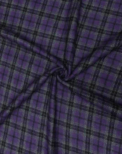 CHECKS WOOLEN TWEED FABRIC ( WIDTH 54 INCHES )