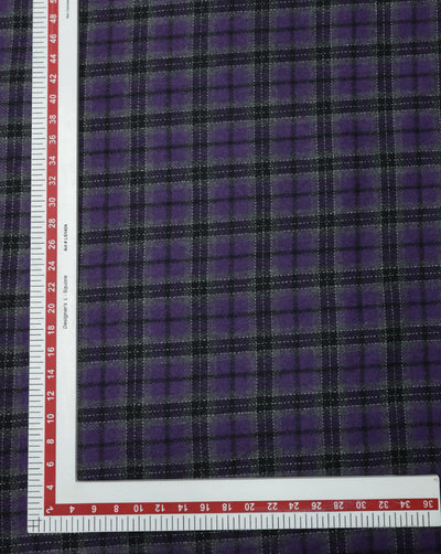CHECKS WOOLEN TWEED FABRIC ( WIDTH 54 INCHES )