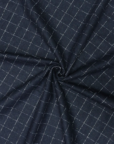 CHECKS WOOLEN TWEED FABRIC ( WIDTH 54 INCHES )