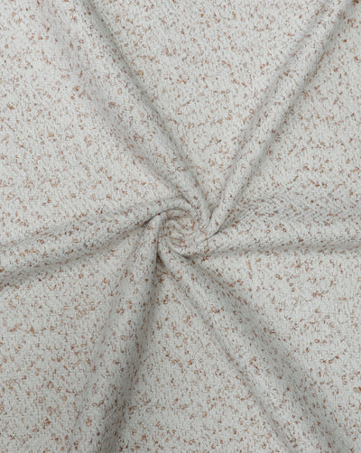 WHITE WOOLEN TWEED FABRIC ( WIDTH 54 INCHES )