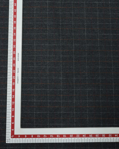 CHECKS WOOLEN TWEED FABRIC ( WIDTH 54 INCHES )