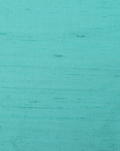 Turquoise Plain Raw Silk Fabric