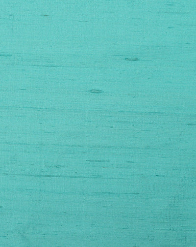 Turquoise Plain Raw Silk Fabric