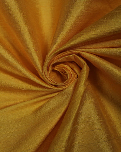 Yellow Plain Raw Silk Fabric