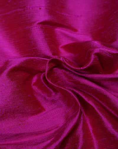 Pink Plain Raw Silk Fabric