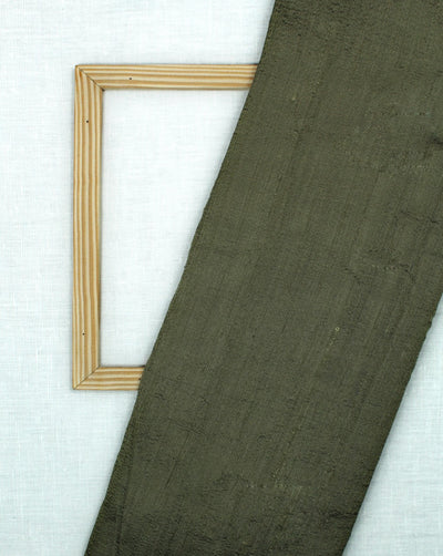 Light Green Plain Raw Silk Fabric