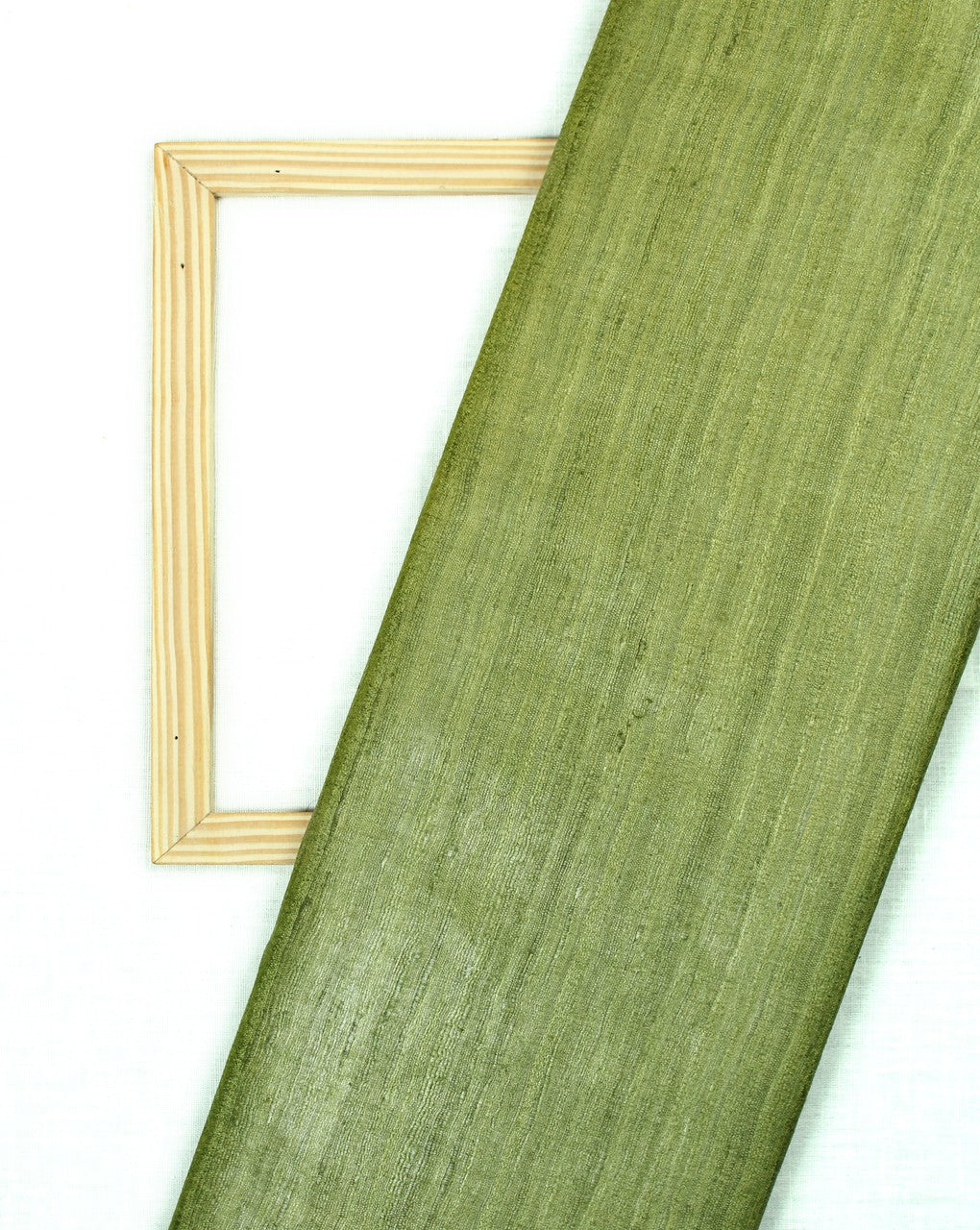 Green Plain Khadi Silk Fabric