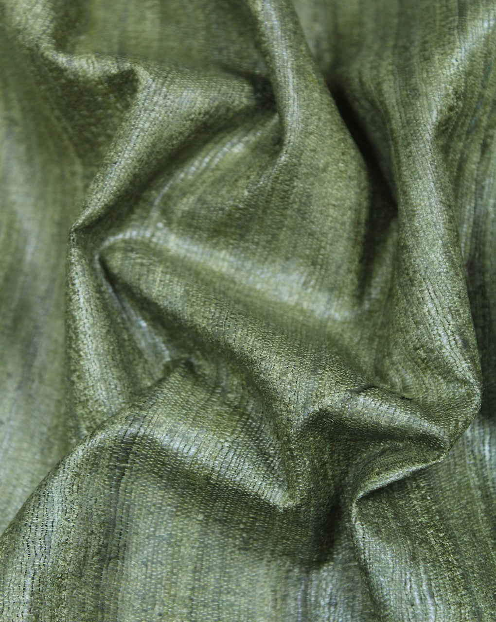 Green Plain Khadi Silk Fabric