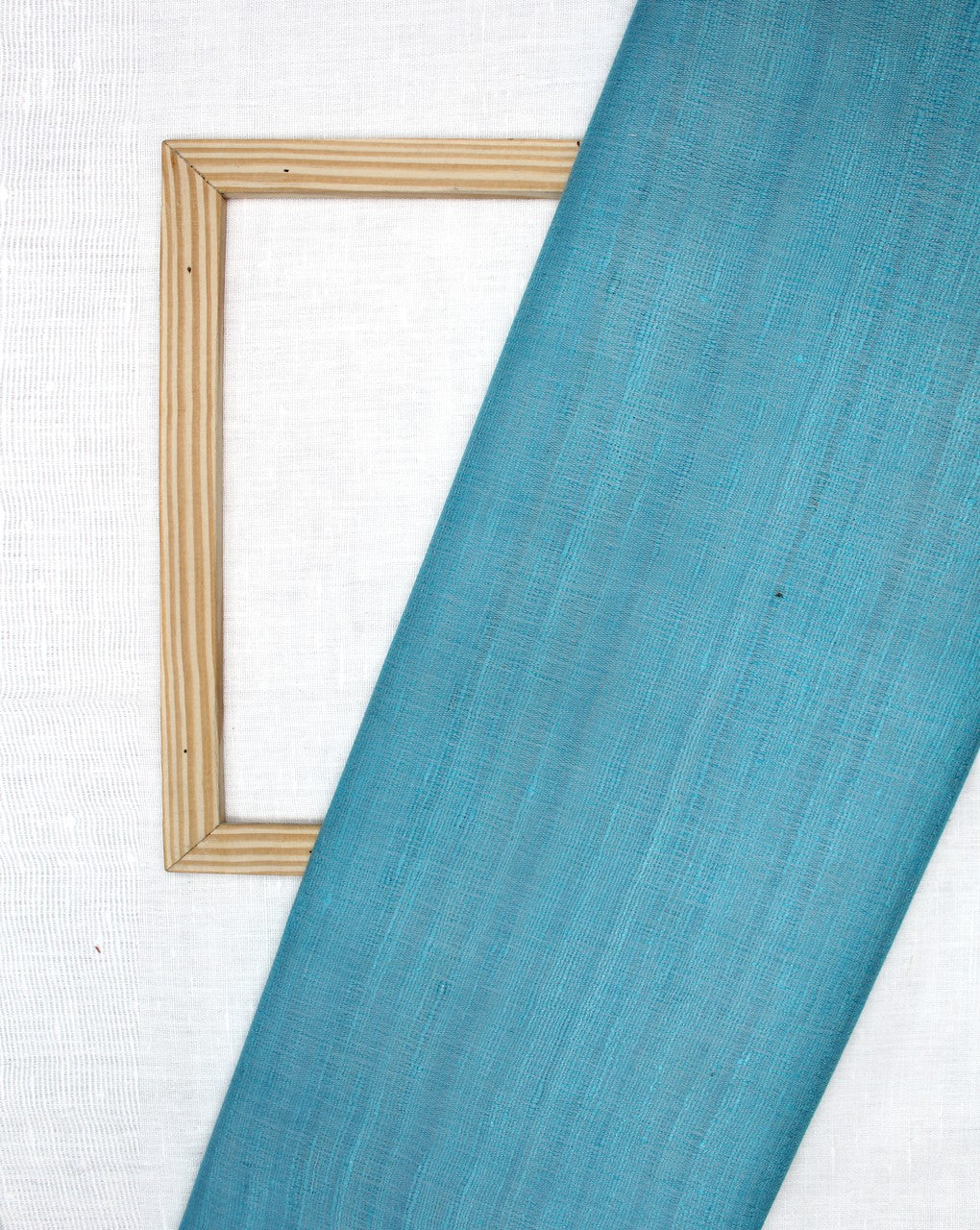 Sky Blue Plain Khadi Silk Fabric