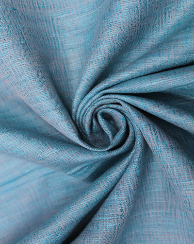 Sky Blue Plain Raw Silk Fabric