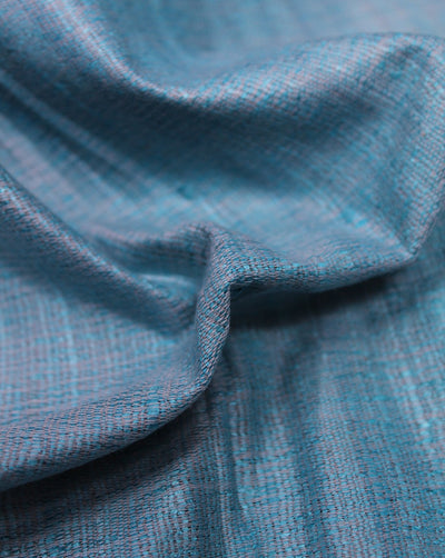 Sky Blue Plain Raw Silk Fabric