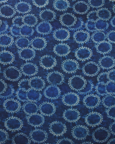 Blue And White Abstract Print Rayon Fabric