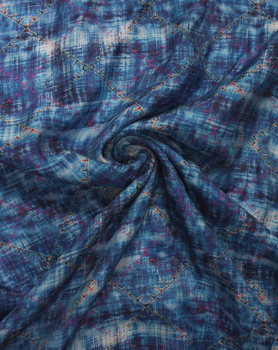 Multicolor Abstract Print Rayon Fabric