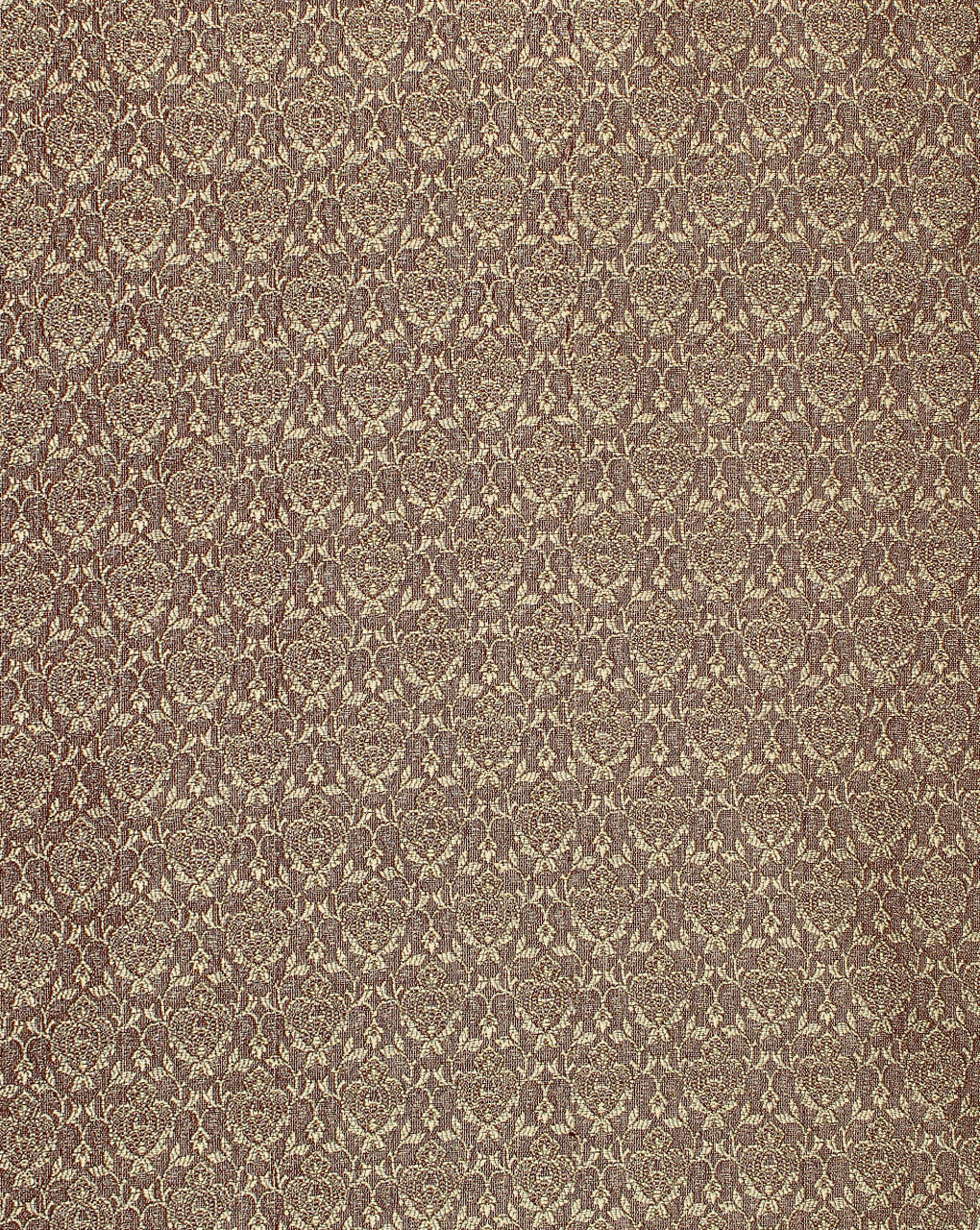 Brown And Golden Paisley Design Silk Jackquard Fabric