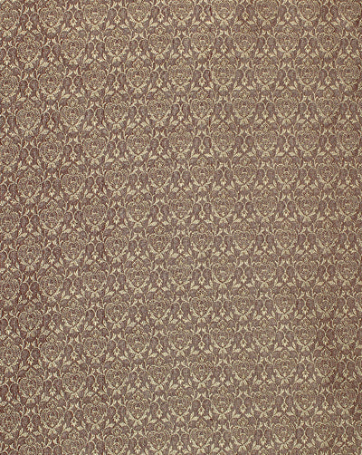 Brown And Golden Paisley Design Silk Jackquard Fabric