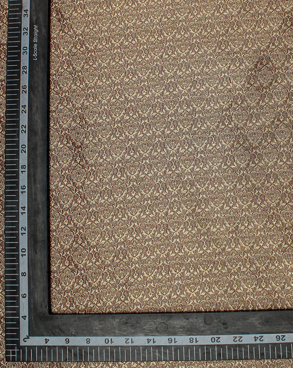 Brown And Golden Paisley Design Silk Jackquard Fabric