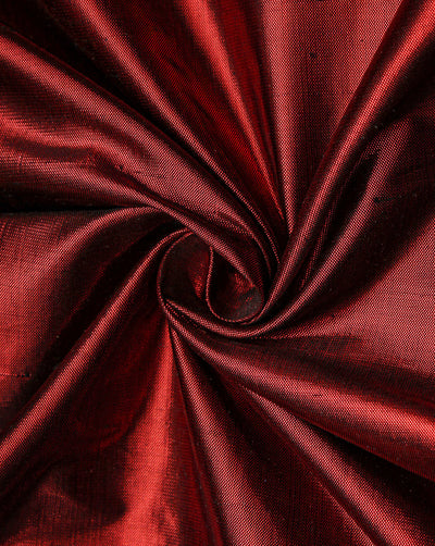 Red Plain Silk Lurex Fabric