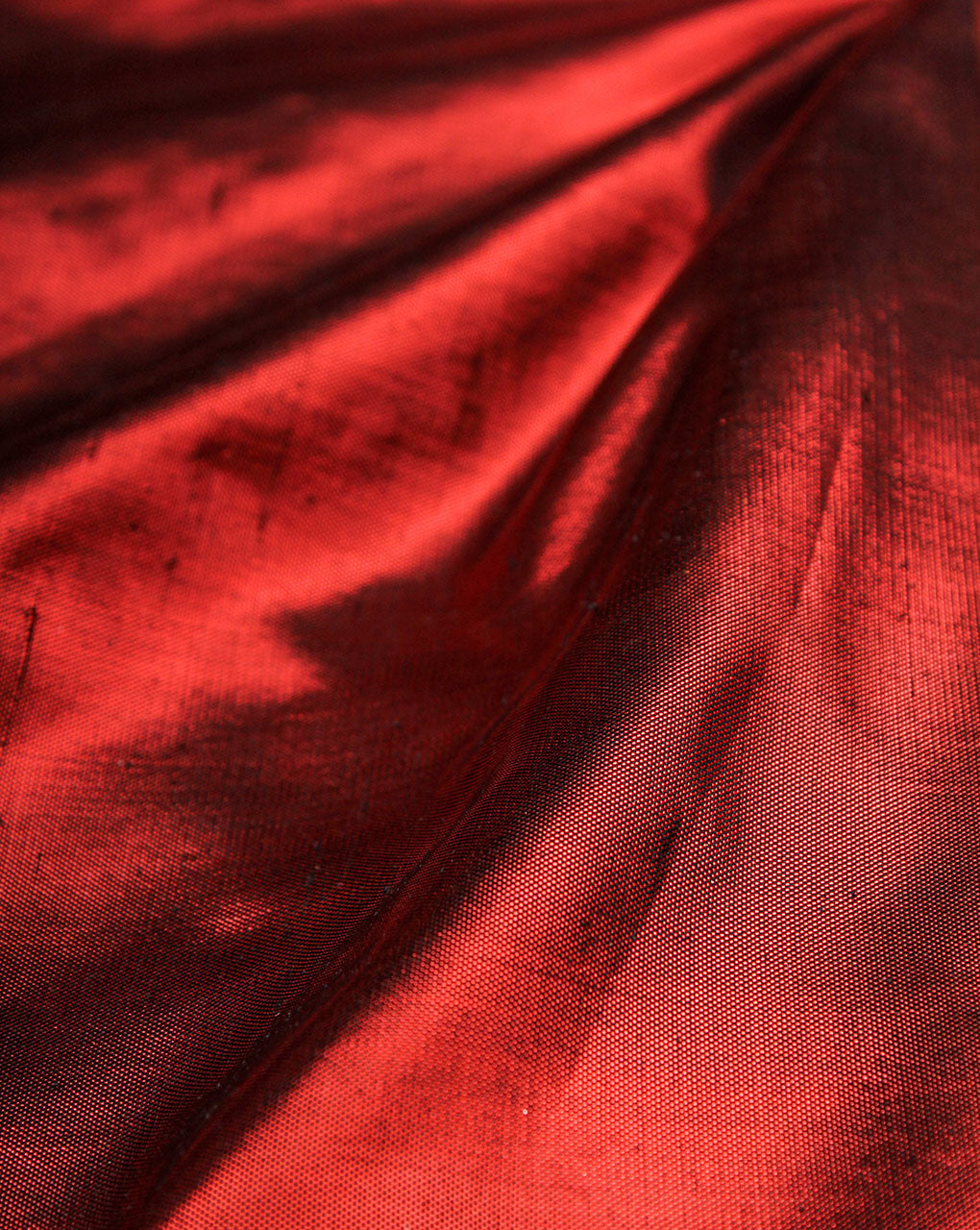 Red Plain Silk Lurex Fabric