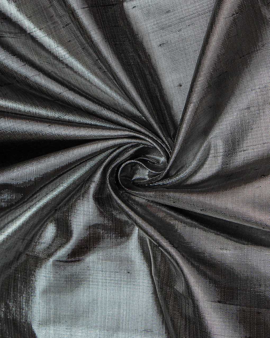 Black  Plain Silk Lurex Fabric