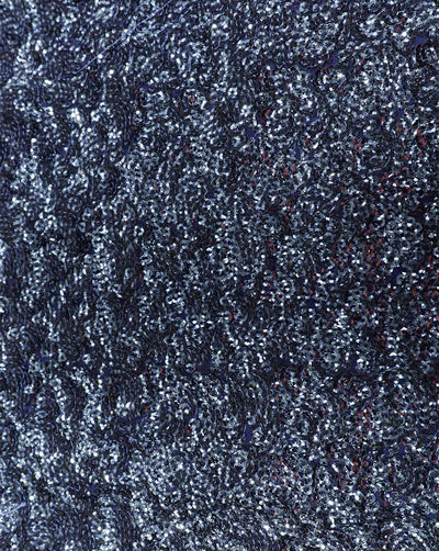 NAVY BLUE GEORGETTE SEQUINS FABRIC