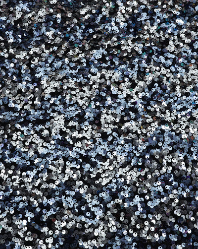 BLUE & SILVER GEORGETTE SEQUINS FABRIC