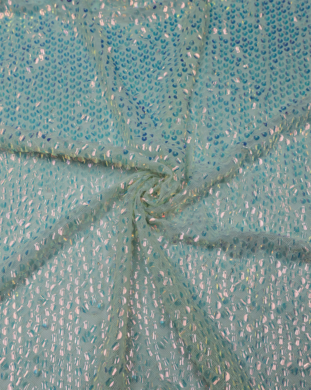 MULTICOLOR NET SEQUINS FABRIC