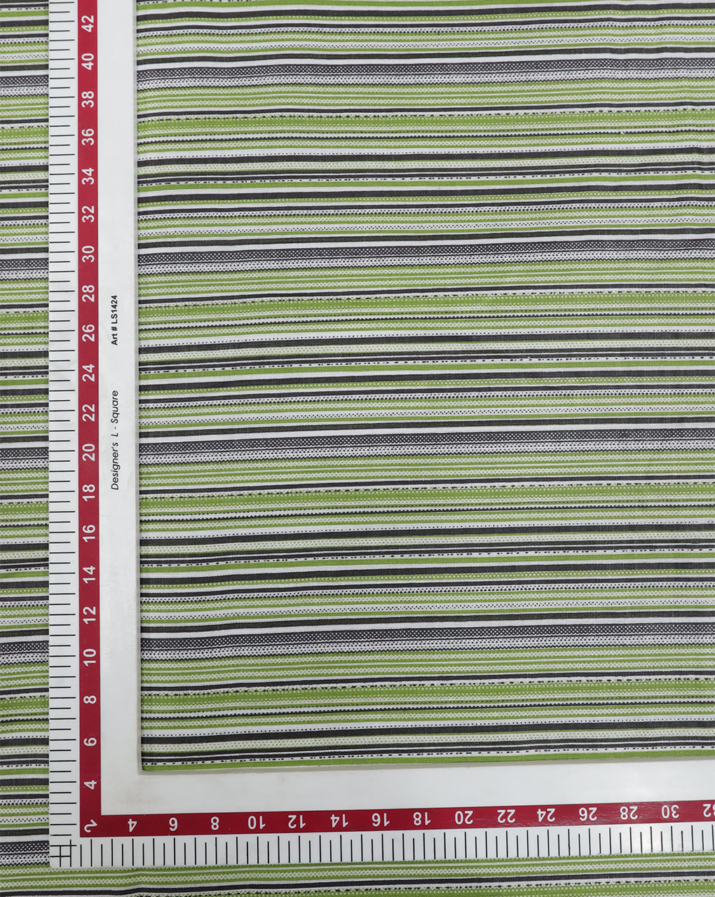 MULTICOLOR STRIPES DESIGN PRINTED POLYESTER SPUN FABRIC