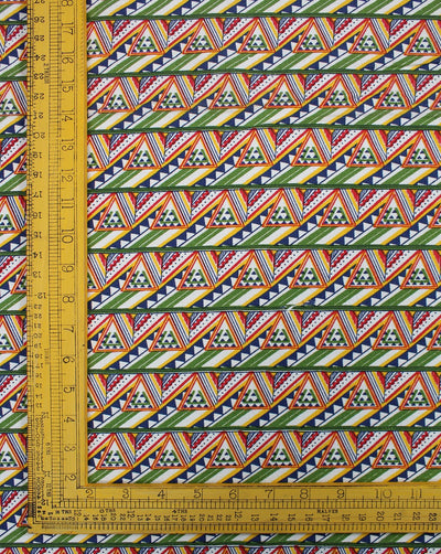 Multicolor Abstract Design 1 Cotton Canvas Fabric.