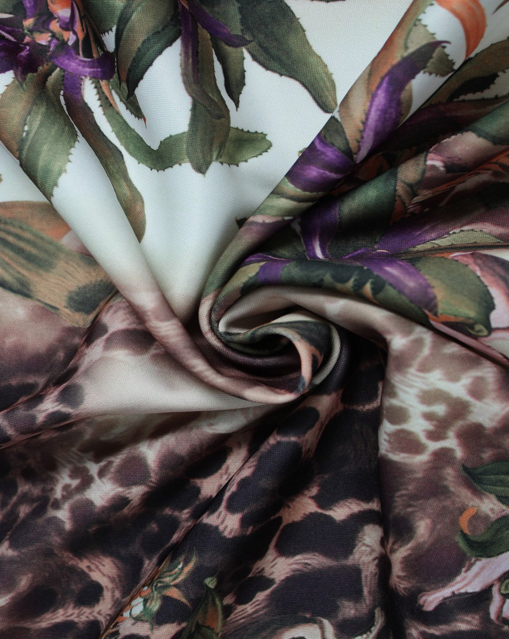 Multicolor Natural Design 1 Polyester Scuba Fabric