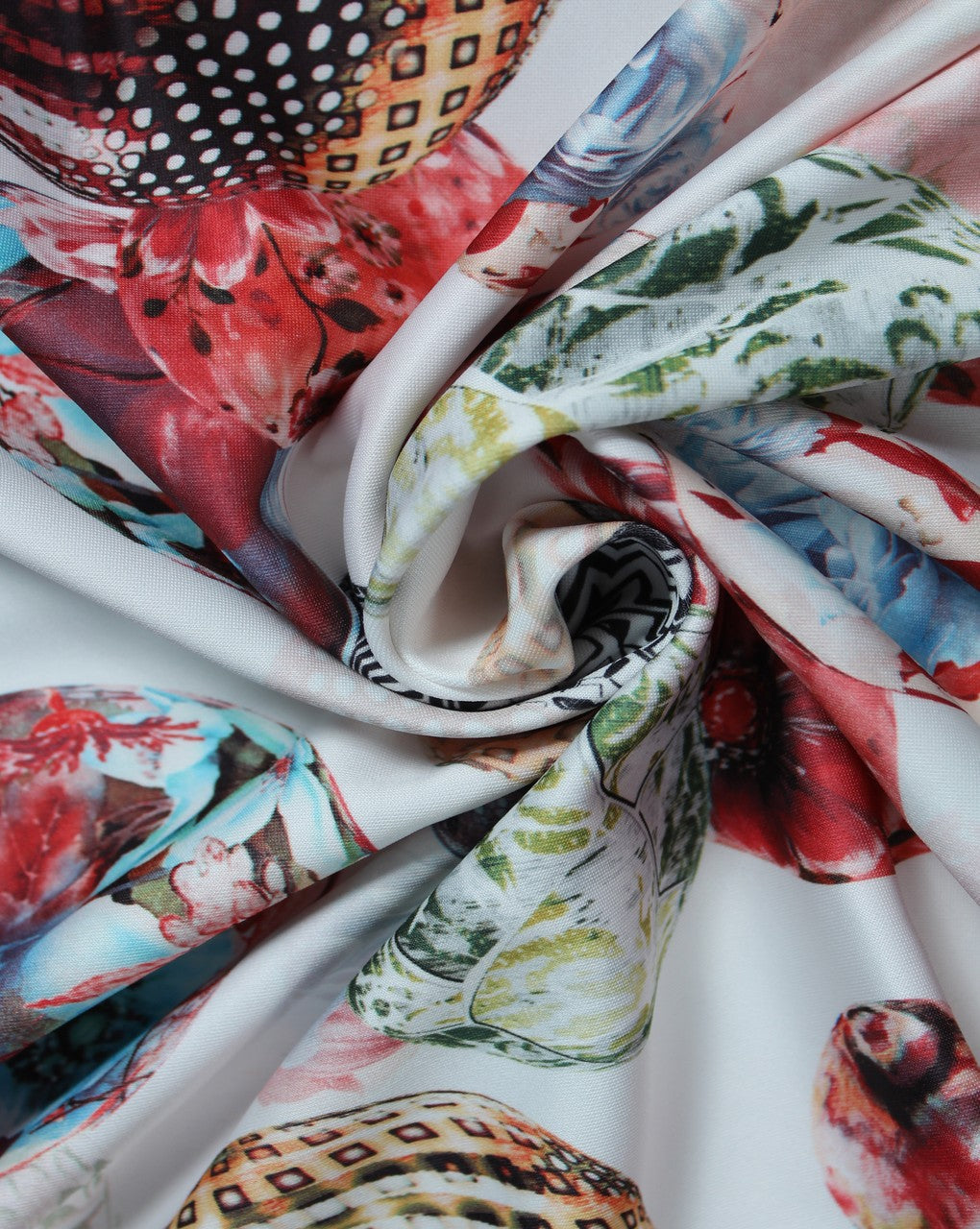 Multicolor Abstract Design 1 Polyester Scuba Fabric