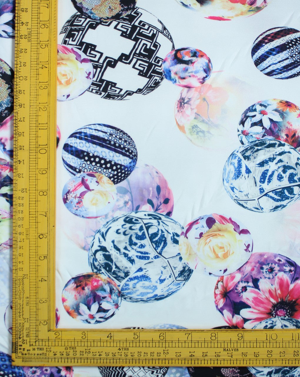 Multicolor Abstract Design 2 Polyester Scuba Fabric