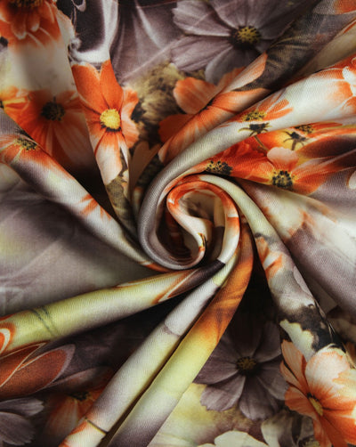 Multicolor Floral Design 2 Polyester Scuba Fabric