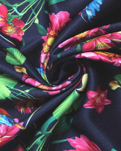 Multicolor Floral Design 3 Polyester Scuba Fabric