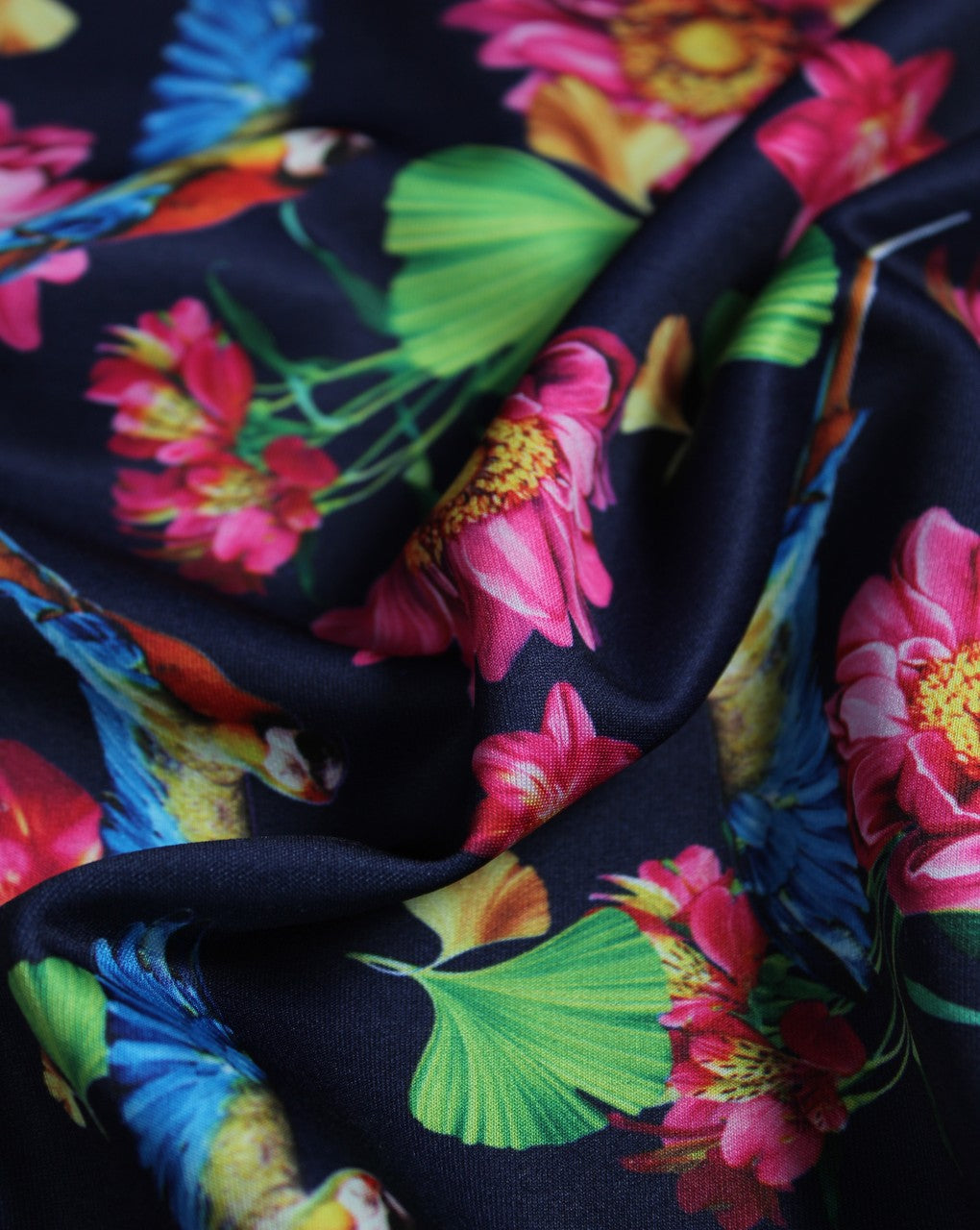 Multicolor Floral Design 3 Polyester Scuba Fabric