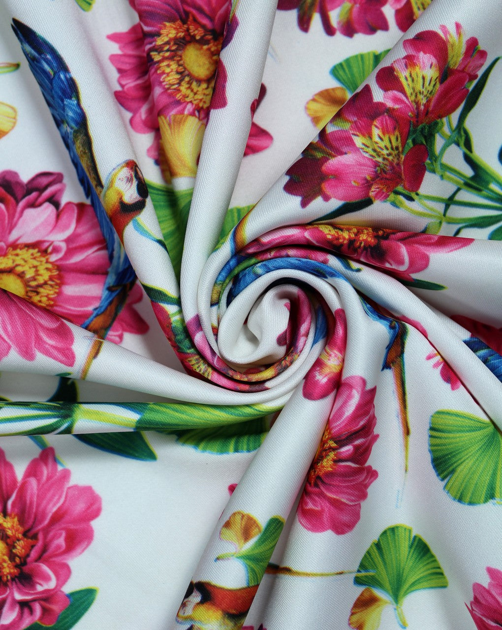 Multicolor Natural Design Polyester Scuba Fabric