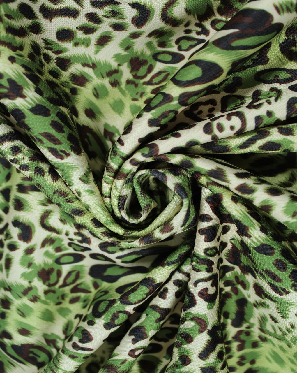Green Animal Design Polyester Scuba Fabric