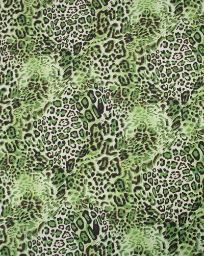 Green Animal Design Polyester Scuba Fabric